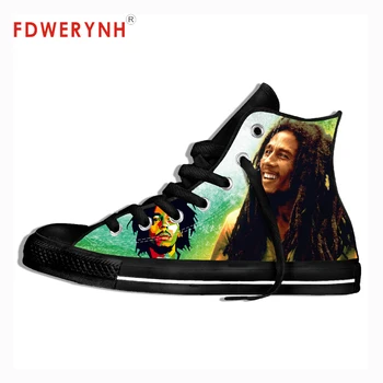 Vīriešu Kājām Melnā Vulcanize Eggae Zvaigžņu Bob Marley 3D Zapatos De Hombre Foršs Street Elpojošs Zīmola Audekla Kurpes