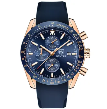 Vīriešu modes blue dial chronograph Kvarca skatīties vīriešu Sporta uzņēmējdarbības luksusa pulksteņi, nerūsējošā tērauda pulksteņi saat