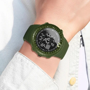 Vīriešu rokas Pulksteņi Ir 2021. Jaunu Digitālo Skatīties Fashion Sporta LED Apgaismojums Pulkstenis 50M Ūdensizturīgs Chronograph Diver Watch Mens Reloj Hombre