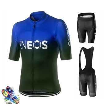 Vīriešu Velo Jersey Ir 2021. Jaunā Komanda INEOS Vasaras Velo Apģērbs Ātri Žāvēšanas Komplekts Sacīkšu Sporta, Mtb Velosipēdu Svīteri Velosipēdu Vienotu