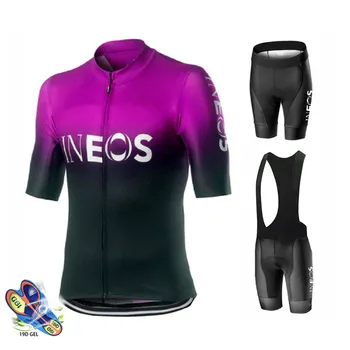 Vīriešu Velo Jersey Ir 2021. Jaunā Komanda INEOS Vasaras Velo Apģērbs Ātri Žāvēšanas Komplekts Sacīkšu Sporta, Mtb Velosipēdu Svīteri Velosipēdu Vienotu