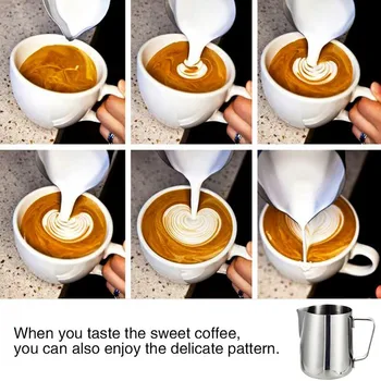 WALFOS Stila Espresso Kafijas Piena Krūzes Kausa Podi Krūze, Rokturi Laivas Vainags Kafijas Tasi Latte Krūze Sabiezējumu Nerūsējošā Tērauda