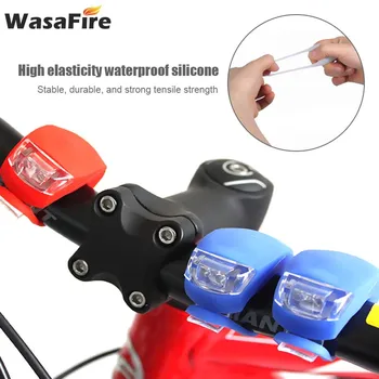WasaFire Bike Velosipēdu Asti Priekšējo Gaismu Mini Ūdensizturīgs Silikona MTB Riteņbraukšana Drošības Brīdinājuma Lukturi Aizmugures Lukturi LED Akumulatora Gaismas
