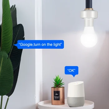 WiFi Smart Gaismas Spuldze Spuldzes Turētājs E27 par Alexa/Google Home EWeLink Remote APP Balss vadību, Bluetooth saderīgu Smart Home