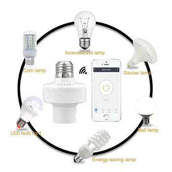 WiFi Smart Spuldzes Vadītājs Ligzdas Adapteris LED Lampas, Gaismas Turētājs E27 E26 Smart Dzīves Tuya App Balss Vadība Darbojas Ar Alexa, Google Home