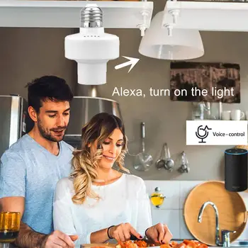 WiFi Smart Spuldzes Vadītājs Ligzdas Adapteris LED Lampas, Gaismas Turētājs E27 E26 Smart Dzīves Tuya App Balss Vadība Darbojas Ar Alexa, Google Home