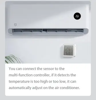 WiFi Smart Temperatūras, Mitruma Sensors rādiusa Bezvadu Ciparu Higrometru Tuya APP Saderīgs Ar Alexa, Google Palīgs