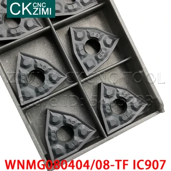 WNMG080404-TF WNMG080408-TF IC907 Cementēta karbīda ieliktņiem, CNC asmens virpu, instrumenti WNMG Ievieto Virpu Asmens Nerūsējošā Tērauda