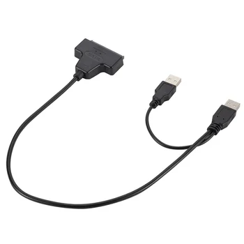 WVVMVV SATA USB 2.0 7 15 22pin Adapteri, Kabeļi Ārējie Barošanas For 2.5