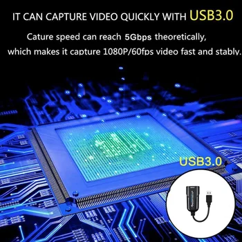 WVVMVV USB 3.0 HDMI saderīgas Video Uztveršanas Ierīces HD, USB Video Capture Karte Grabber Diktofonu PS4 DVD Kameras Live Stream
