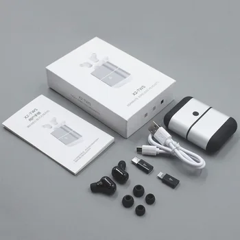 X2-TWS dual auss bezvadu Bluetooth austiņas Mini austiņu kustību super mazās austiņas