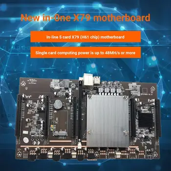 X79-H61 LGA 2011 Ieguves Pamatplates CPU Ligzda 5 PCIe PCI-E Express 3.0 X8 Sloti DDR3 Atmiņas Slots Ieguves Atbalstam 3060 GPU
