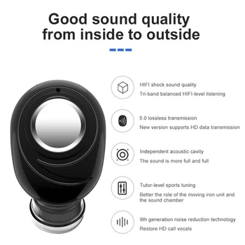 X8 Mini Bluetooth Bezvadu Austiņu V5.0 Stereo Ūdensizturīgs Sporta Austiņas In-ear Austiņas ar Mic Sporta Darbojas Earbuds Earphon