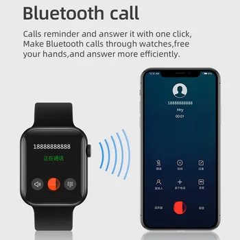 X8 VIP Smartwatch Ir 2021. Sākotnējā Vīrieši Sievietes Bluetooth Zvanu ar skārienekrānu Sirds ritma Monitors Ūdensizturīgs Sporta Smart Skatīties 44mm