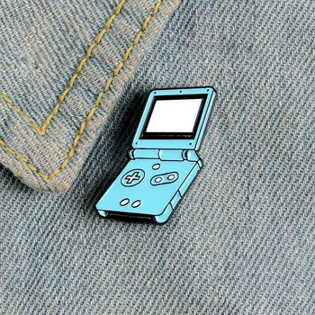 XEDZ jaunu zilā flip tālrunis broša modes piemiņas spēļu konsole žetons džinsa apģērbs, mugursoma kulons rotaslietas