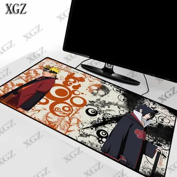XGZ Uchiha Sasuke Anime Spēļu Tastatūra, Pele Spilventiņu Datoru pad Spēli Big Mat Bloķēšanas Malas PC Klēpjdatoru Spēlētājs XXL