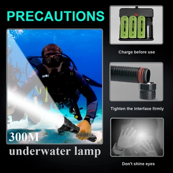 Xhp90 nirt xhp70 zemūdens jaudīgs led lukturītis lampas ūdensizturīgs niršanas lāpu 26650 or18650 xhp50 medības zemūdens zibspuldzes gaismas