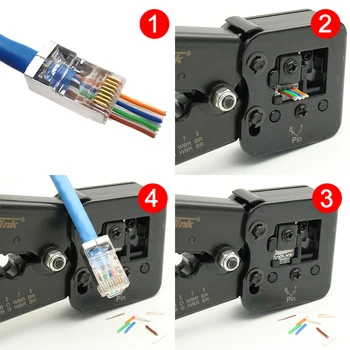 Xintylink cat6 rj45 savienotājs cat5e cat5 FTP SFTP STP ethernet kabeli, kontaktdakšu rg rj 45 tīkla cat 6 metāla aizsargātas jack lan 50U/6U
