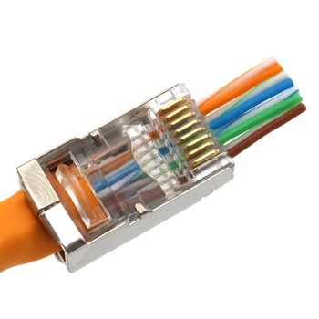 Xintylink cat6 rj45 savienotājs cat5e cat5 FTP SFTP STP ethernet kabeli, kontaktdakšu rg rj 45 tīkla cat 6 metāla aizsargātas jack lan 50U/6U