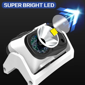 XPG Lukturis LED Lukturu Ķermeņa Kustības Sensoru, Zibspuldzi, USB Uzlādējams Red Kempings Lukturītis Iebūvēts akumulators Zibspuldzes lampas Laternas