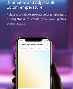 Yeelight GU10 Krāsains/Regulējamas Smart LED Spuldzes W1 Spēle Mūzikas Sync APP Balss Kontroles Darbu Yeelight LIETOTNI Google Palīgs Alexa