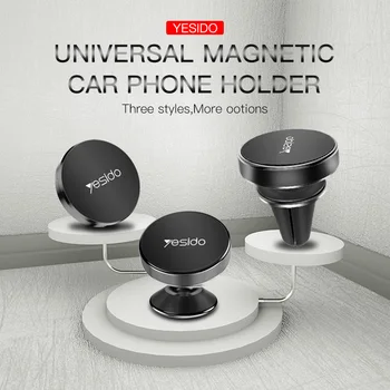 Yesido Magnētisko Auto Telefona Turētājs Gaisa Vent Mount GPS Spēcīgs Magnēts Metāla Car Mount Holder Stāv Auto Par iPhone Samsung Xiaomi