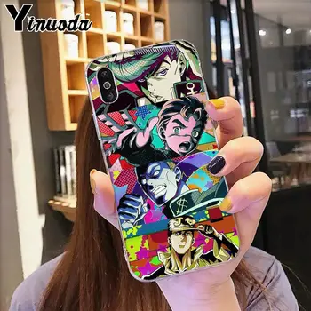 Yinuoda JoJo Dīvaino Piedzīvojumu JoJo Anime Coque Shell Tālrunis Lietā par iphone SE 2020 11 pro XS MAX 8 7 6 6S Plus X 5 5S SE XR