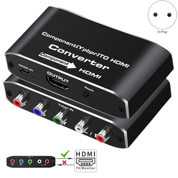 YPbPr HDMI Pārveidotājs 5RCA RGB, HDMI Pārveidotājs Video, Audio un Adapteri DVD, PS2, PSP N64 ar HDTV Monitoru
