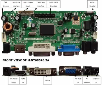 Yqwsyxl Kontroles padomes Monitoru Komplekts LP156WH2-TLQB LP156WH2(TL)(QB) HDMI + DVI + VGA LCD LED ekrānu Kontrolieris Valdes Vadītāja