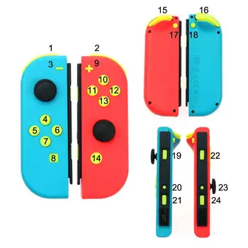 YuXi Nomaiņa ABXY Virziena Taustiņus L R SL, SR ZL ZR Izraisīt Pilnīgu Pogas Komplekts Nintendo Slēdzis Prieks-Con Kontrolieris