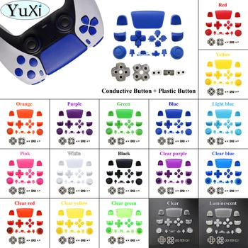 YuXi Silikona Gumijas Vadītāj Pogu & Pilns Komplekts, Džoistiki Dpad R1, R2, L1, L2 Virzienā, Taustiņu ABXY Pogas Sony PS5 Kontrolieris