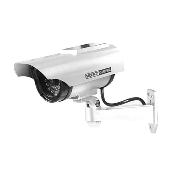 YZ-3302 Saules Powered Lelli, CCTV Drošības Uzraudzības Ūdensizturīgs Viltus Kameras Mirgo Sarkanā LED Gaismas Video Anti-theft Kamera