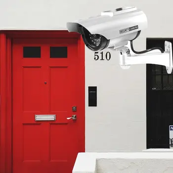 YZ-3302 Saules Powered Lelli, CCTV Drošības Uzraudzības Ūdensizturīgs Viltus Kameras Mirgo Sarkanā LED Gaismas Video Anti-theft Kamera