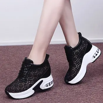 Zapatillas mujer ikdienas apavi sievietēm ir 2021. acs elpojošs vasaras kurpes mežģīnes čības sieviešu chunky sporta kurpes platformas kurpes