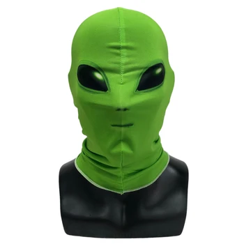 Zaļo Svešzemju Maska Cosplay Svešzemju NLO Pilnu Sejas Masku, Ķiveri Karnevāla Masku Halloween Puse Tērpu Aksesuārus