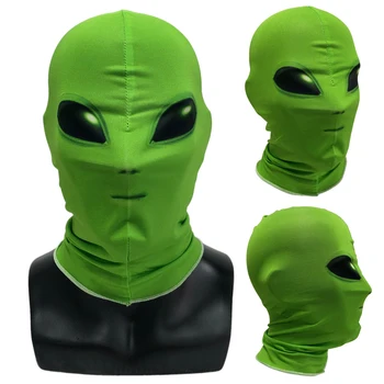 Zaļo Svešzemju Maska Cosplay Svešzemju NLO Pilnu Sejas Masku, Ķiveri Karnevāla Masku Halloween Puse Tērpu Aksesuārus