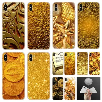 Zelta fona mīksta silikona Case Cover iPhone 12 11 Pro 7 8 Plus XR XS Max 5 5S SE 6 6s 2020. gadam Būtiska Etuis