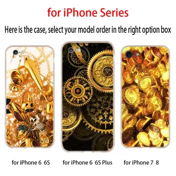 Zelta fona mīksta silikona Case Cover iPhone 12 11 Pro 7 8 Plus XR XS Max 5 5S SE 6 6s 2020. gadam Būtiska Etuis