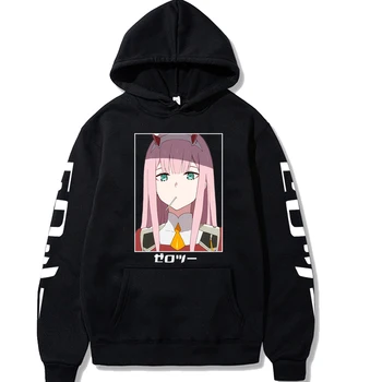 Zero Two Hoodie Darling In The Franxx Printed Women Girls Autumn Hooded Casual Pullover Teens Comfortable Sports Sweatshirt Tops