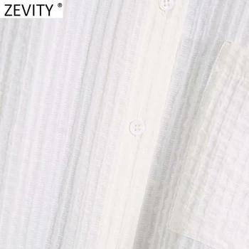 Zevity ir 2021. Sieviešu Modes vienkrāsainu Hem Nelegālo Smock Blūze Sieviešu Vienotā Krūtīm, Ikdienas Krekli Šiks Blusas Topi LS9424
