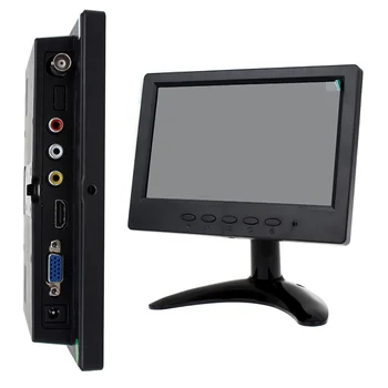 ZHIXIANDA 7 Collas, 1024x600 Ar HDMI, VGA, AV BNC Ievade, Auto CCTV DVR Mikroskopu Darbvirsmas TFT LCD Monitors