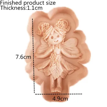Ziedu Pasaku Eņģelis Silikona Veidnē Gumpaste Šokolādes Māla Konfektes Veidnes Pomādes Kūka Dekorēšanas Instrumenti DIY Cepšanas Veidnes