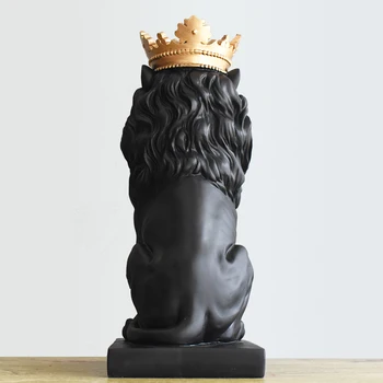 Ziemeļvalstu Skaists Kronis Lauva Sveķu Statujas Rotājumu Mājas Apdare Amatniecības Talismans Mūsdienu Office Desktop Figūriņas Skulptūras Māksla