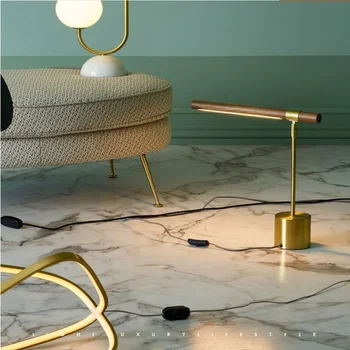 Ziemeļvalstu stilā guļamistaba vienkārši mūsdienu radošo gaismas luksusa romantiskas galda dekorēšana minimālisma naktsgaldiņš maza galda lampa