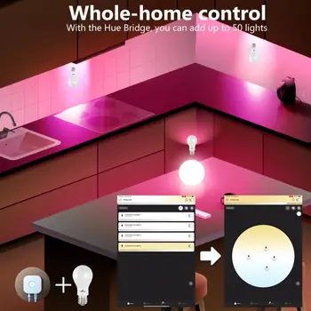 Zigbee Tuya Smart Gaismas Luktura Spuldze 10W Krāsu Mainīšana RGB LED Spuldze E27 RGB+PKT 220V-240V APP Tālvadības Saderīga Alexa, Google Home