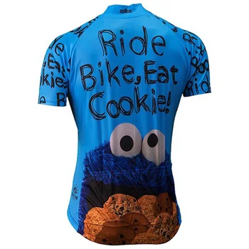 Zila cepumu riteņbraukšana, jaunu multfilmu vasaras apģērbs, divritenis, pro velo, skriešanas, triatlona, mtb jersey
