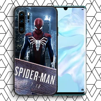 Zirnekļu Cilvēks Super varonis Tālruni Gadījumā, Huawei P Mate 10 20 30 40 Lite Pro smart Z 2019 nova 5t black Waterproof Modes Segtu Tpu