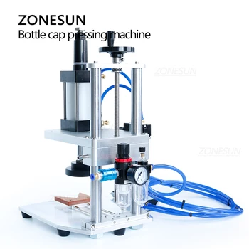 ZONESUN Semi-Automatic Pneumatic Vīna Pudele Wooden Cork Plug Klp Pressing Capping Machine Capper
