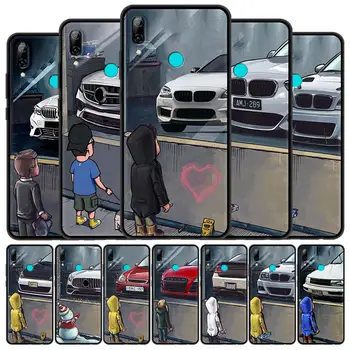 Zēns Redzēt Sporta Automašīnu Mīlestība Tālruni Gadījumā, Huawei P smart Z 2019 2021 Silikona Vāks P30 Pro P40 Lite E P20 P10 Shell Etui Soma