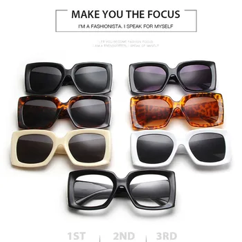 Zīmola Laukumā Saulesbrilles Sieviešu Vintage Ir 2021. Jaunu Modes Lielgabarīta Saules Brilles Sieviete Augstas Kvalitātes Disku Vīriešu Brilles UV400
